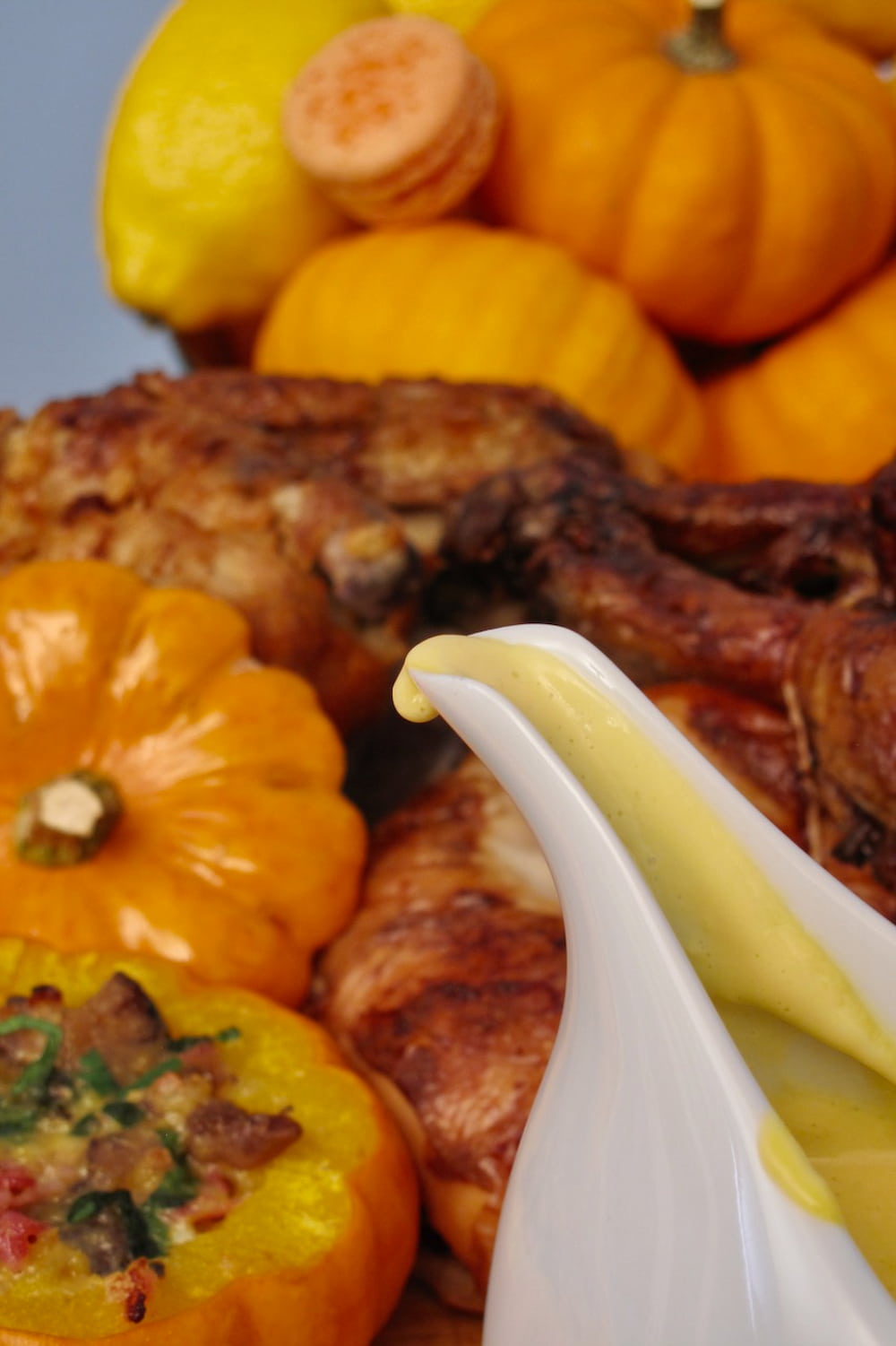 lemon-sauce-roast-chicken-mini-pumpkin-recipe lemon sauce for chicken and stuffed pumpkins